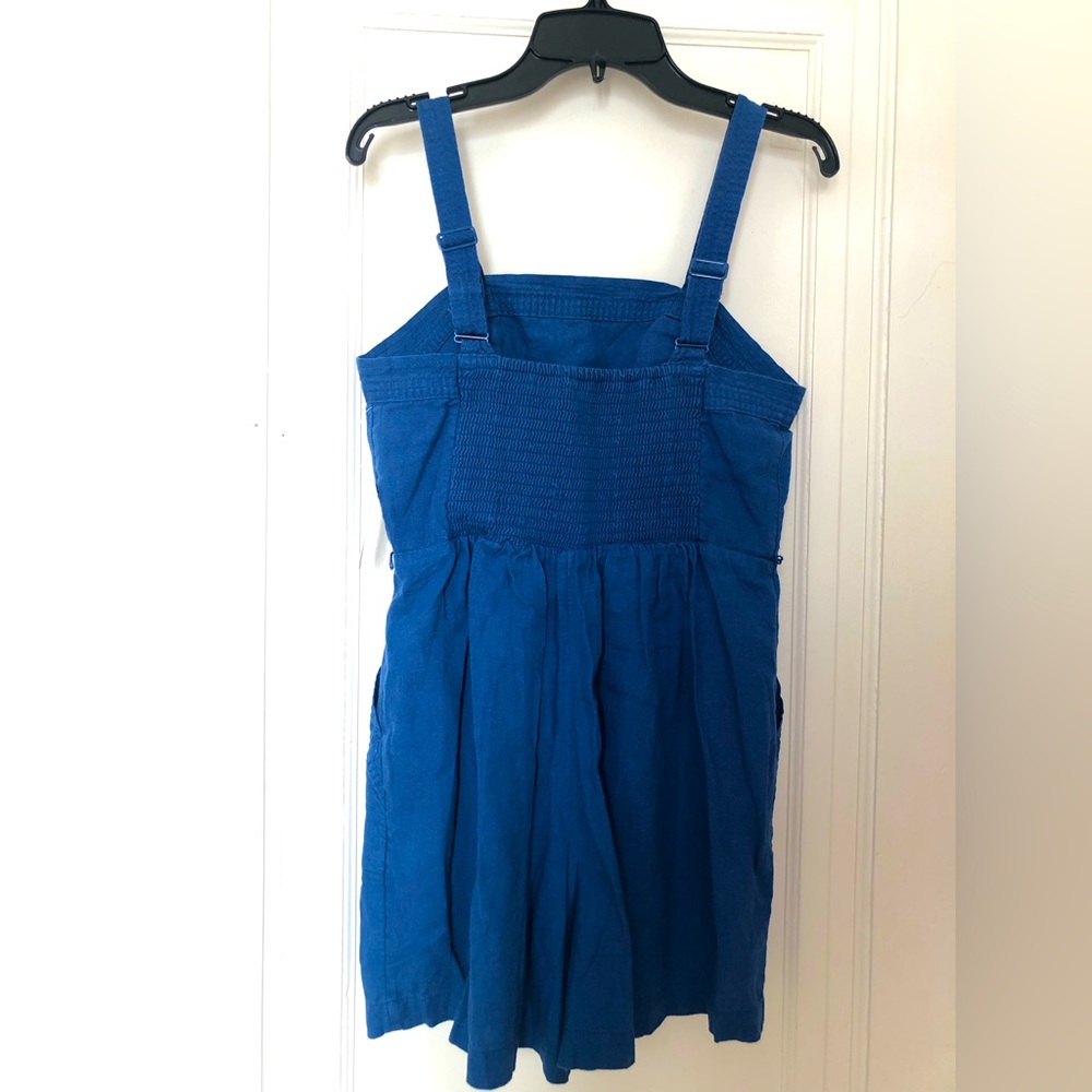 Blue Linen Romper - Picture 4 of 6